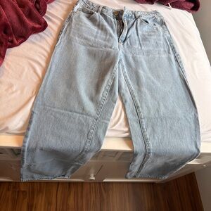 SHEIN Light Blue Wide Leg Jeans